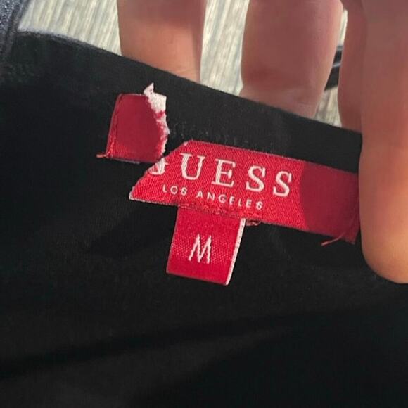 NWOT Guess Los Angeles Black Corset Bodysuit V-Underwire Spaghetti Straps Sz M - Picture 5 of 5